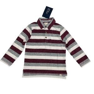 NWT Me & Henry 3/4Y Rust & Cream Harry Polo